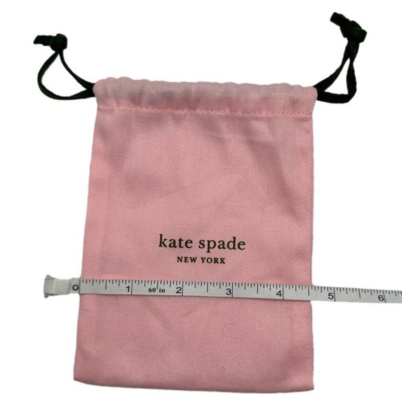 Kate Spade Small Pink Black Foil Pink Drawstring Jewelry Accessories Dust Bags - Picture 4 of 5